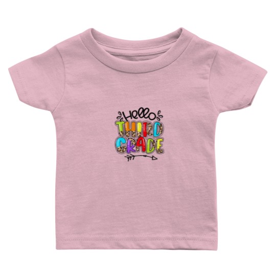 Discover Leopard Hello 3Rd Grade Teacher Life Student Back Baby T Shirts