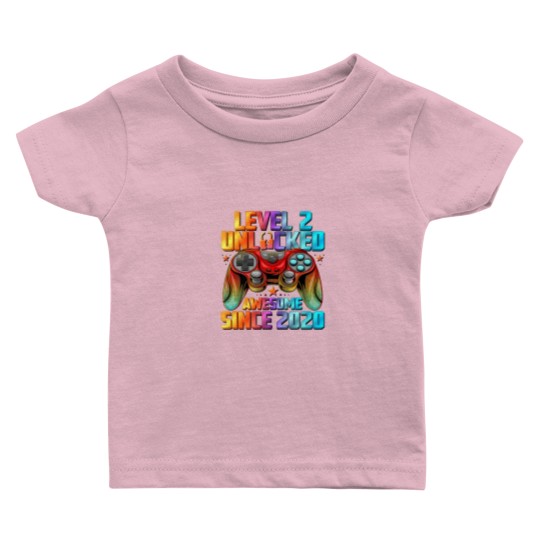 Discover Level 2 Unlocked Awesome Since 2020 2Nd Birthday G Baby T Shirts