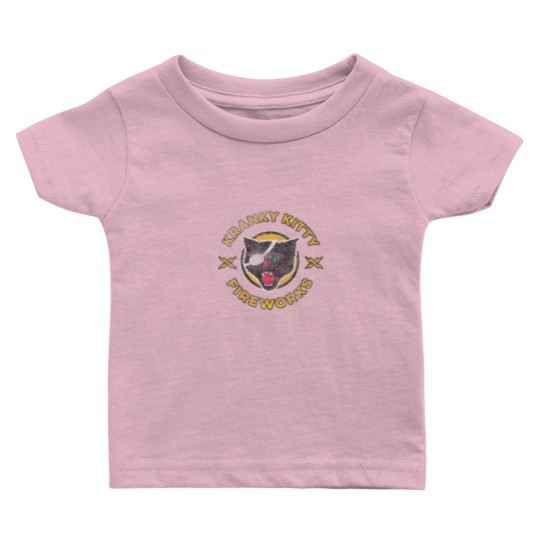 Discover Kranky Kitty Fireworks Funny Pirate Cat Baby T Shirts