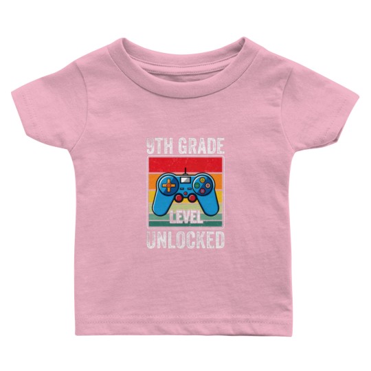 Discover 9th Grade Level Unlocked First year of High School Baby T Shirts