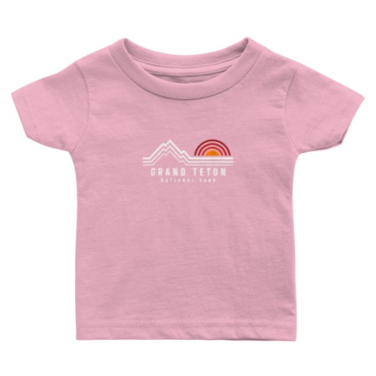 Discover Grand Teton National Park Vintage Mountain Sunset Retro Gift Baby T Shirts