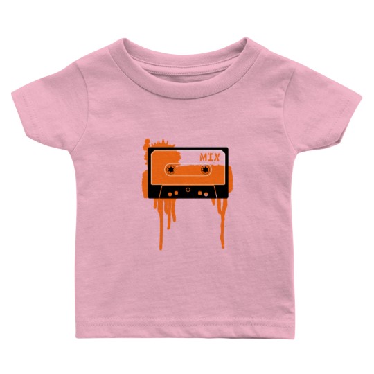 Discover Orange vintage cassette tape Baby T Shirts