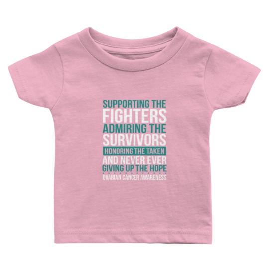 Discover Ovarian Cancer Ovarian Cancer Survivor Ribbon Baby T Shirts