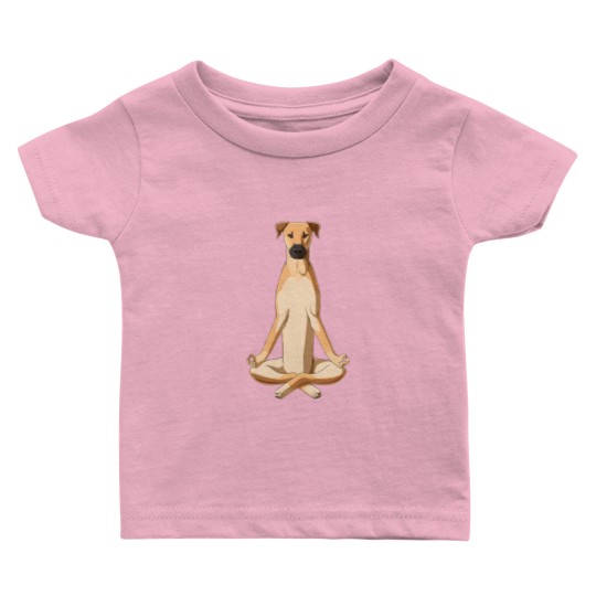 Discover Black Mouth Cur Dog meditate Baby T Shirts