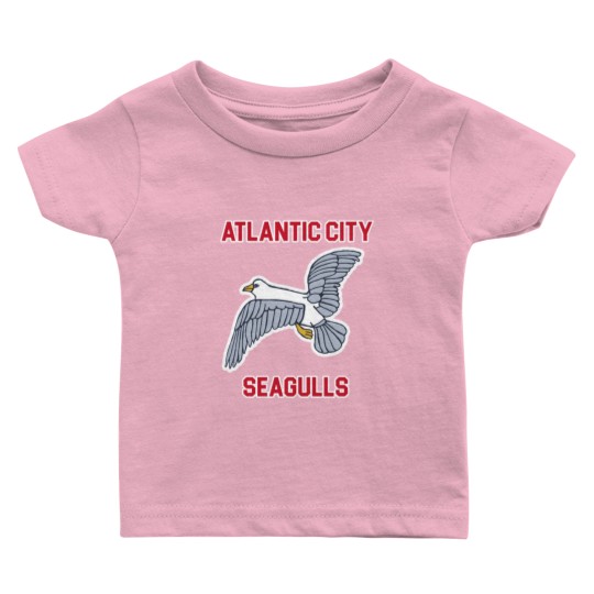 Discover Atlantic City Seagulls )( Retro Throwback Basketball Team - Atlantic City - Baby T Shirts