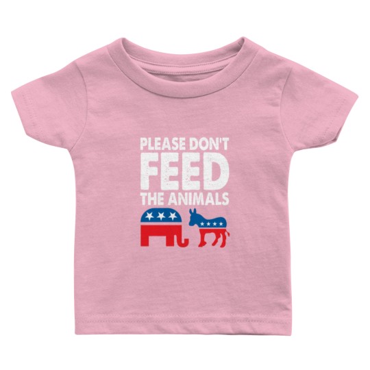 Discover Please Dont Feed The Animals USA Flag Libertarian Baby T Shirts