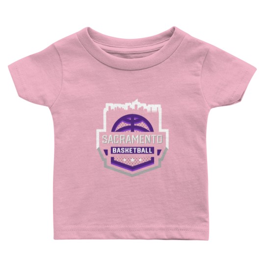 Discover Classic Sacramento Basketball Stars Skyline Baby T Shirts
