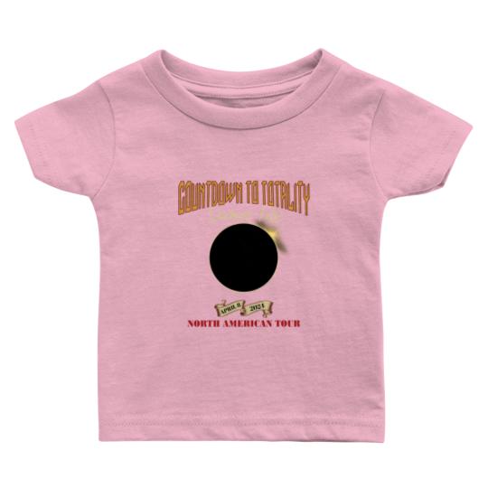 Discover Total Solar Eclipse Baby T Shirts April 8th 2024, Rock Concert Tour Baby T Shirts with Path of Totality Cities