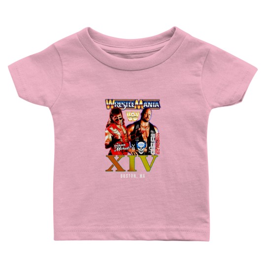 Discover New Wrestling Entertainment WrestleMania XIV 1998 Stone Cold Shawn Michaels Vintage Baby T Shirts