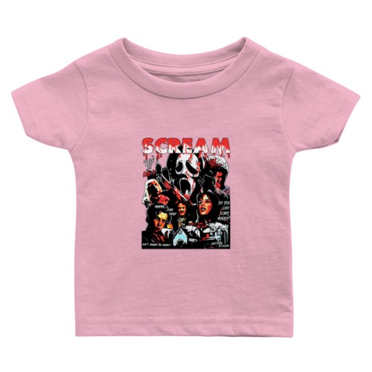 Discover Scream Vintage Halloween Baby T Shirts, Horror Movie Baby T Shirts, Scream Merch
