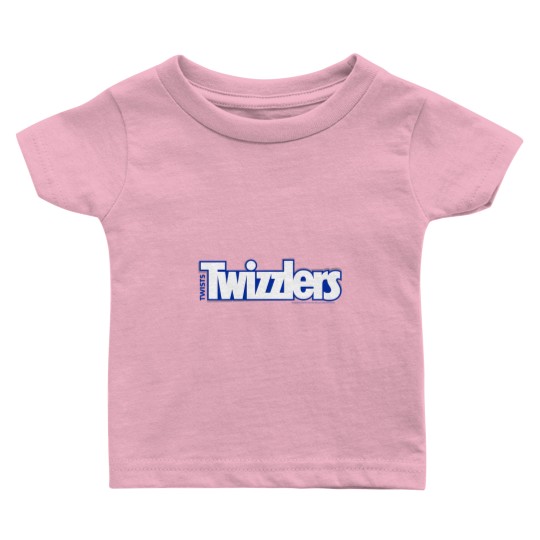 Discover Twizzlers Twists White Blue Logo Distressed Baby T Shirts