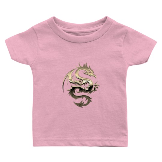 Discover Gold Metallic Dragon Baby T Shirts