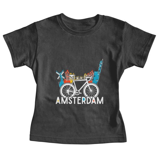 Discover Amsterdam bike in Holland Baby Tees