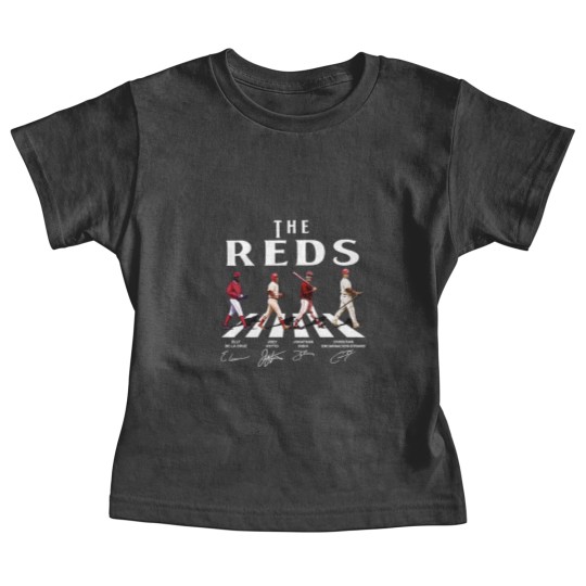 Discover Reds Walking Abbey Road Signatures Baseball Baby Tees, Elly De La Cruz, Votto, Jonathan India
