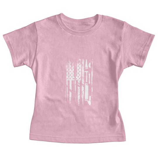 Discover American Flag Woodworking Baby Tees