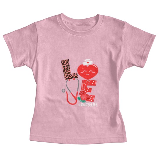 Discover Love Heart Stethoscope Nurse Life Valentine Day 2022 Women Baby Tees