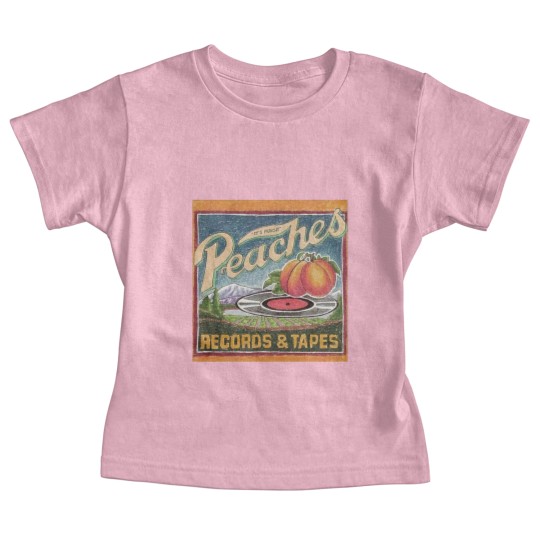 Discover Peaches Baby Tees Baby Tees Baby Tees Baby Tees Music Graphic Design Baby Tees Vintage Retro Art 80s 1980s Tapes and Records Unisex Baby Tees Gift