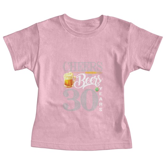 Discover 30th Birthday  Cheers And Beers To 30 Years Baby Tees