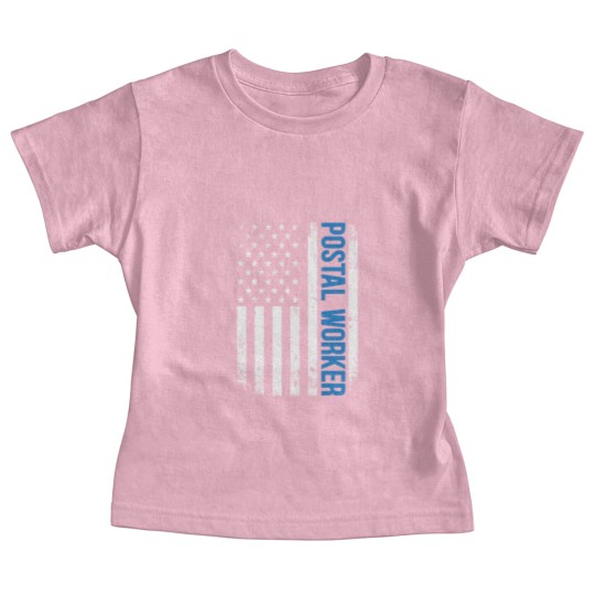 Discover American Postal Worker USA Flag 4th of July Baby Tees