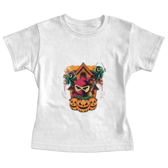 Discover Halloween Ninja Costume Pumpkin Cute Ninja Kids Baby Tees