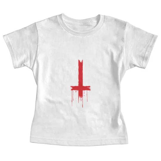 Discover Satan - upside down inverted satanic cross Baby Tees