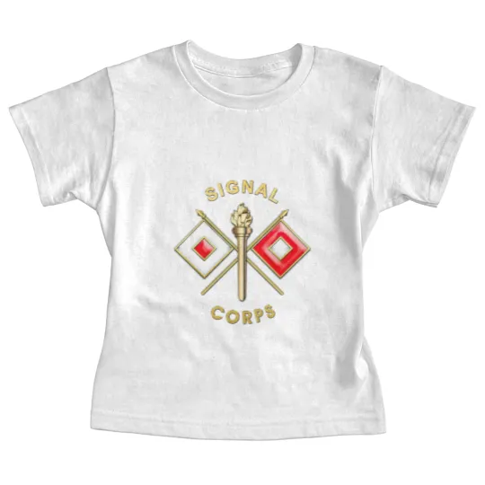 Discover Signal Corps Branch Insignia Baby Tees