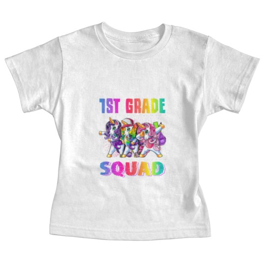 Discover 1st Grade Squad Dabbing Unicorn Back to School Backpack Girl Baby Tees