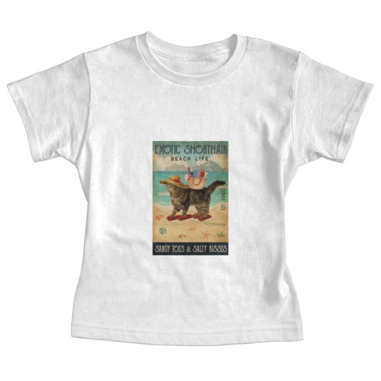 Discover Beach Life Sandy Toes Exotic Shorthair cat gift Baby Tees