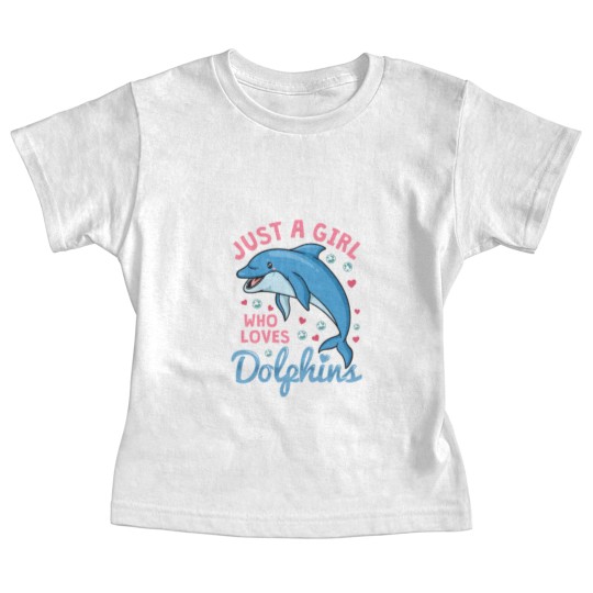Discover Dolphin Just A Girl Dolphins Gift Baby Tees