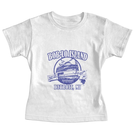 Discover Boblo Island, Detroit MI (vintage distressed look) - Detroit - Baby Tees