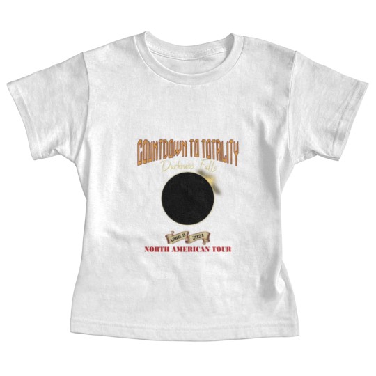 Discover Total Solar Eclipse Baby Tees April 8th 2024, Rock Concert Tour Baby Tees with Path of Totality Cities
