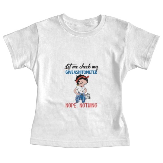 Discover Betty Boop Let Me Check My Giveashitometer Nope Nothing Vintage Baby Tees