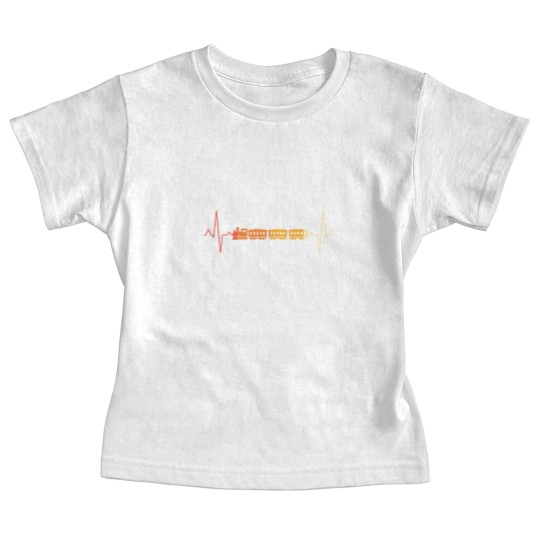 Discover train locomotive heartbeat retro Baby Tees