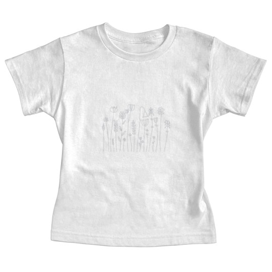 Discover Flowers Line Art Drawing - Cape Wildflowers - Flower Line Art - Baby Tees