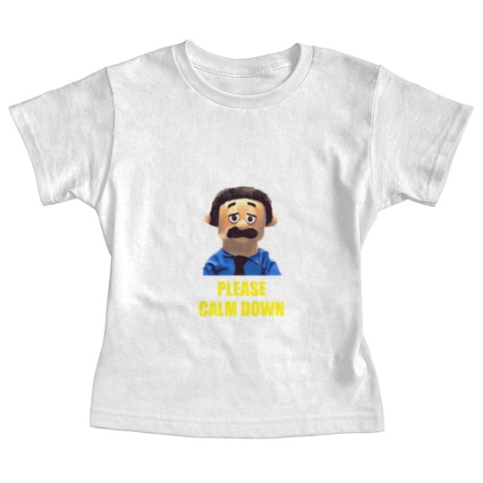 Discover Please Calm Down Awkward Puppets Diego Baby Tees