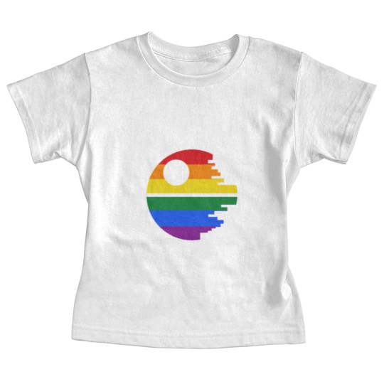 Discover Rainbow Death Star Baby Tees