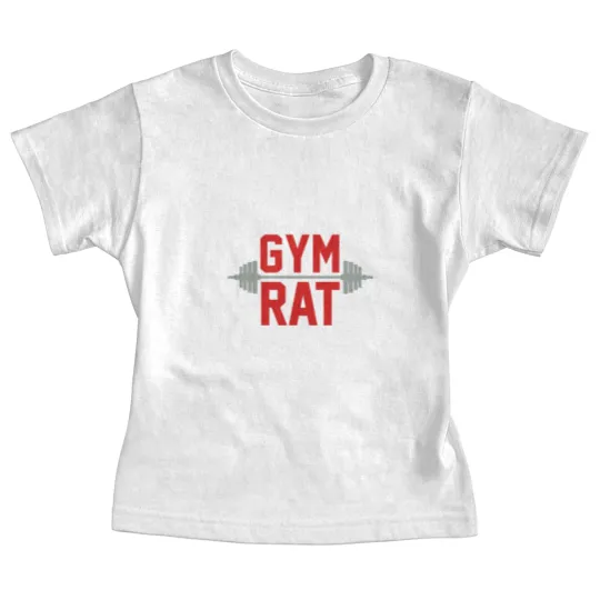 Discover Gym Rat Weights Red Baby Tees