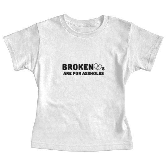 Discover Broken Hearts Are For Assholes Frank Zappa (in black letters & black heart version) Baby Tees