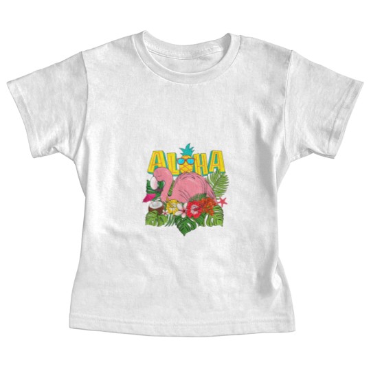Discover Aloha Hawaii Baby Tees Hawaiian Flamingo Kids Teen Baby Tees