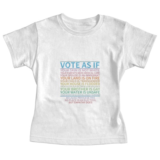 Discover Vote as if Baby Tees, Human Rights Baby Tees, Protest Apparel