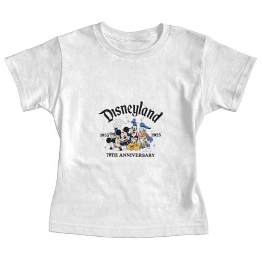 Discover Disneyyland 70th Anniversary Baby Tees, Castle Platinum Celebration 1955-2025 Baby Tees