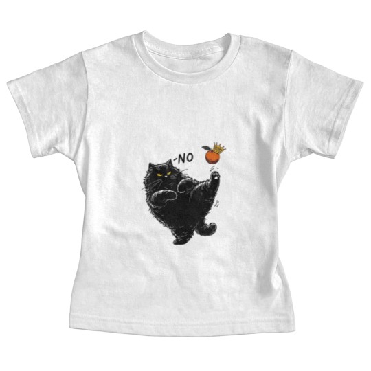 Discover No Kings in America Black Cat Baby Tees, No Kings Baby Tees, Funny Political Meme Baby Tees