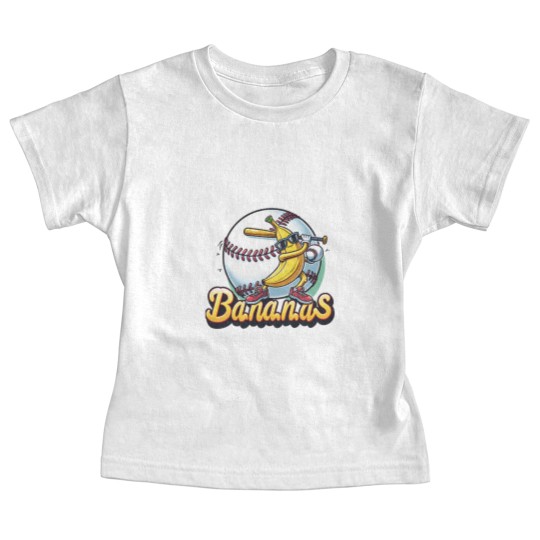 Discover Let's Go Bananas Baseball Baby Tees, Sports Team Mascot Baby Tees
