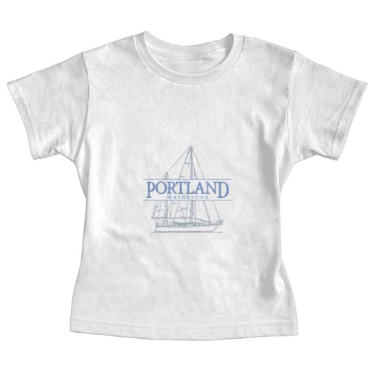 Discover Portland Maine Sailing Baby Tees