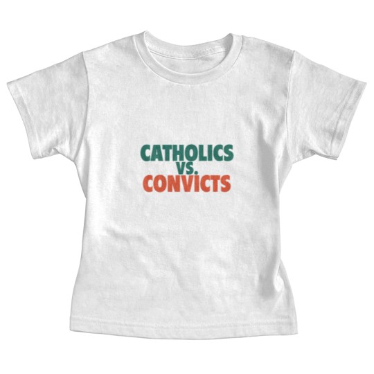Discover Catholics Vs. Convicts Retro 1988 Football Game Baby Tees