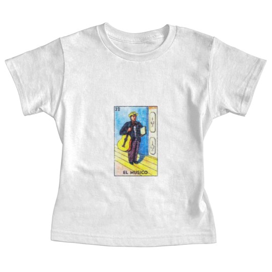 Discover El Musico Mexican Loteria Bingo Card Baby Tees