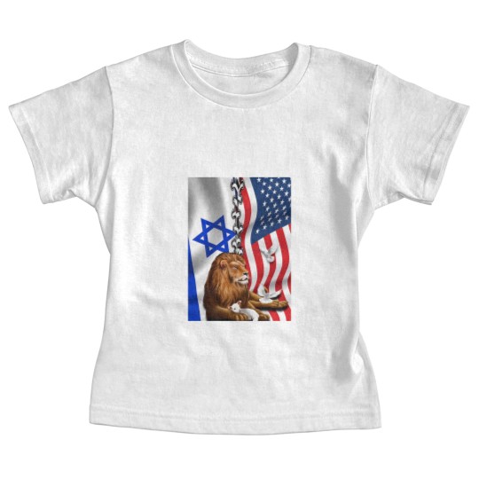 Discover American Israel Israeli Flag, Lion Of Judah American Israeli Flag Baby Tees