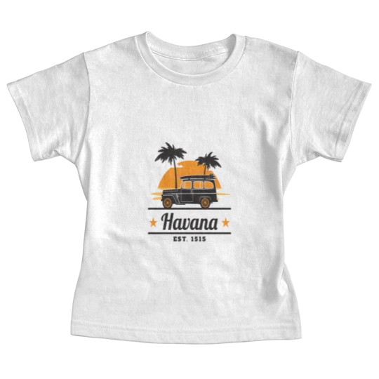 Discover Cuba Surfboards Car Havana Cuban Cubano Baby Tees