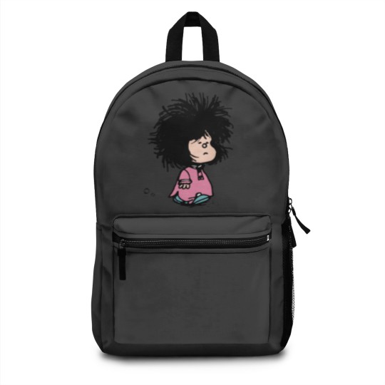 Discover Mafalda with newly-raised disheveled nightgown Quino argentina cartoon Backpacks