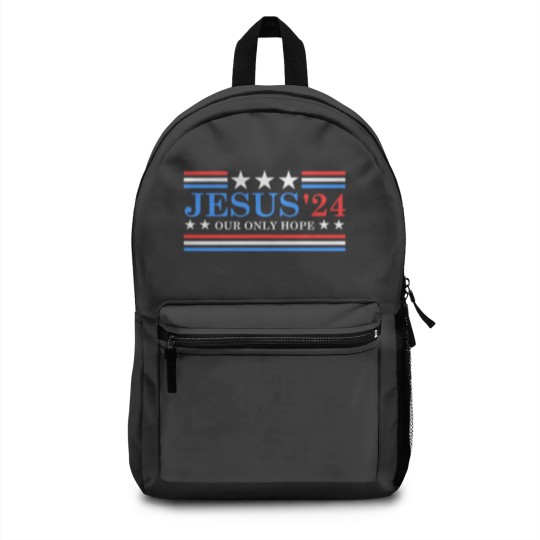 Discover Jesus Christ 2024 President USA Election Political Parody Backpacks